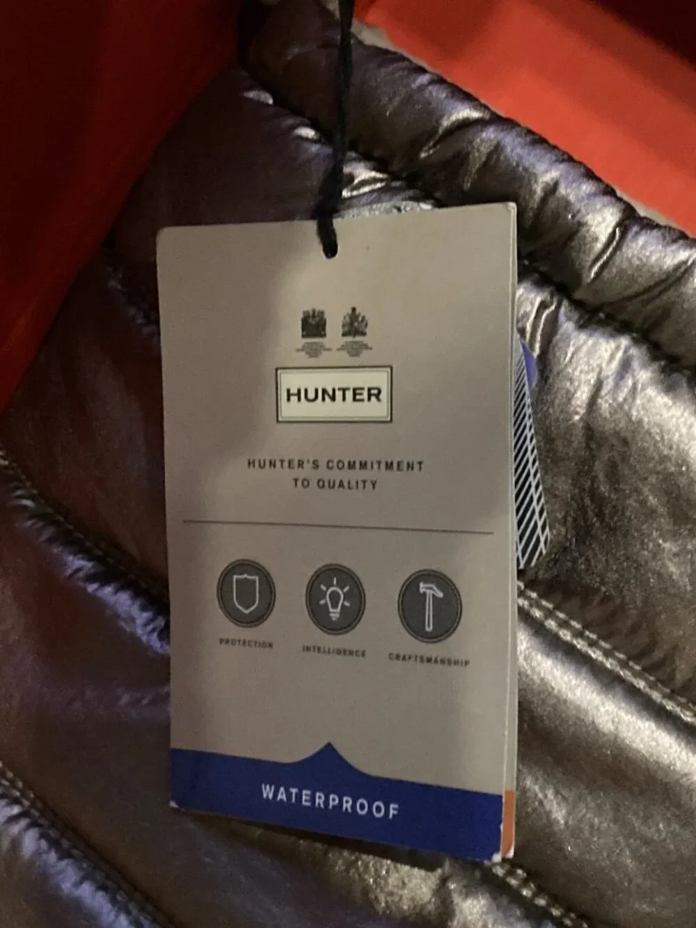 Hunter Original Metallic Dark Silver Insulated Tall Snow Boots Size 5 US New